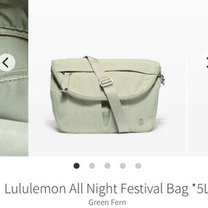 Lululemon All Night Festival Bag in Green Fern